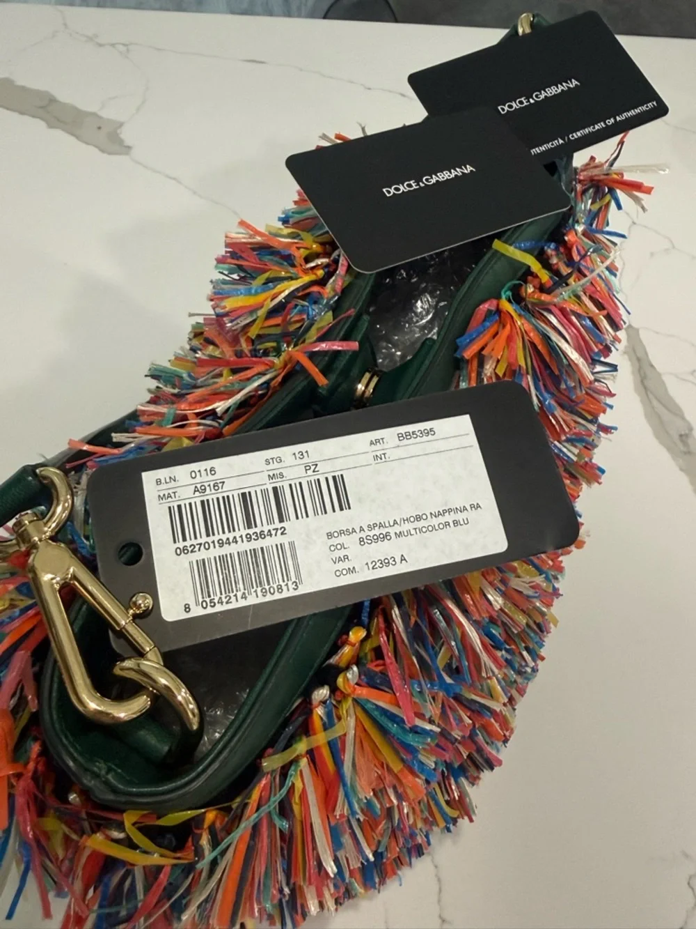 💥Dolce Gabbana 2013 “Sicilia” Runway Collection Bag multicolor raffia fringe💥 - Picture 14 of 14